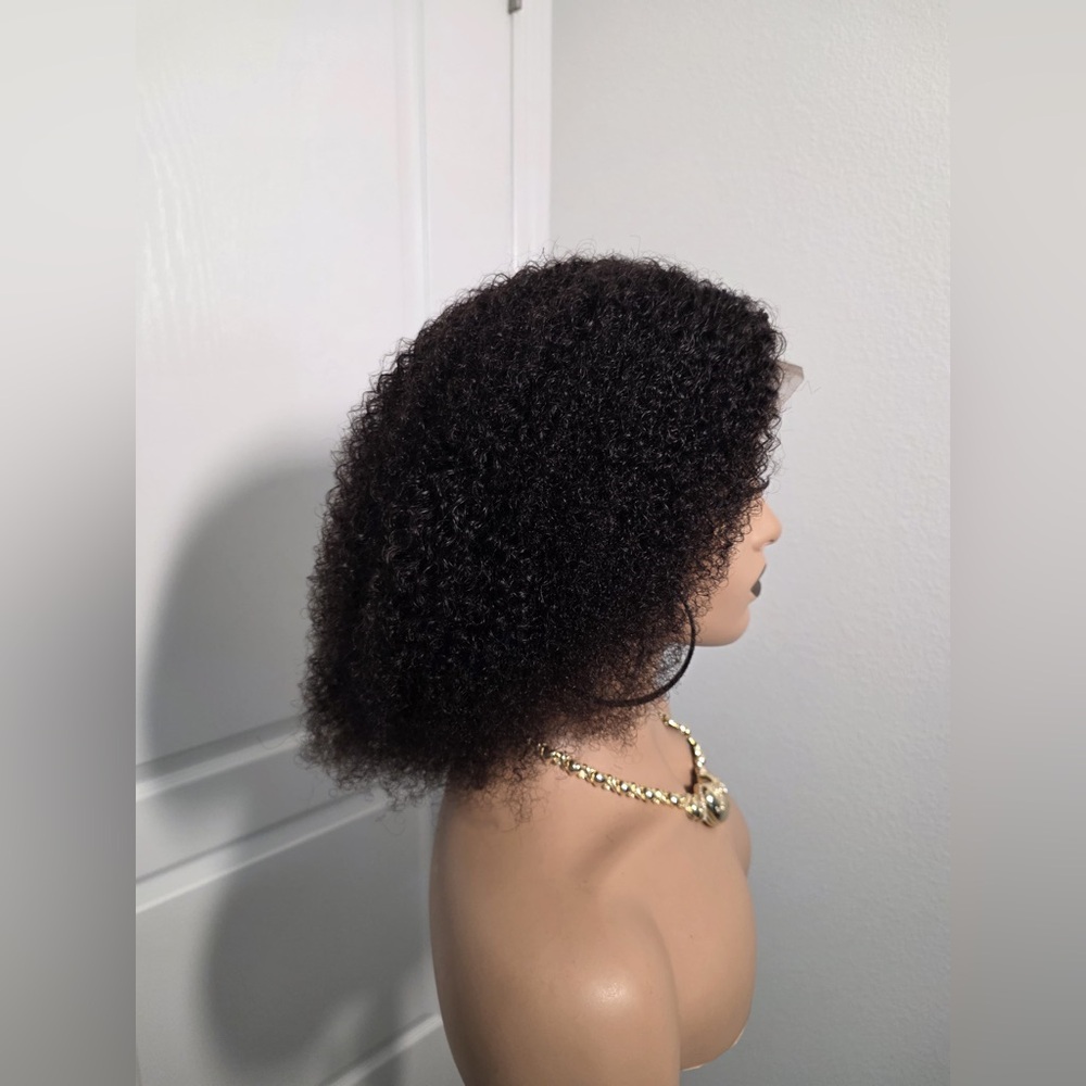 12” Kinky Curly 13x4 Lacefront Human Hair Wig - Picture 5 of 13